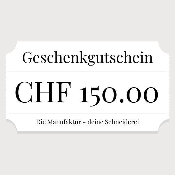 Geschenkgutschein CHF 150.00