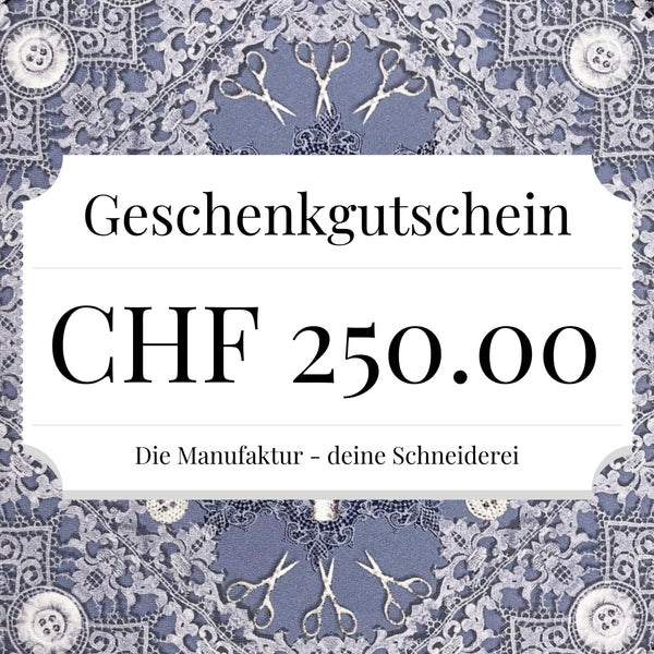 Geschenkgutschein CHF 250.00