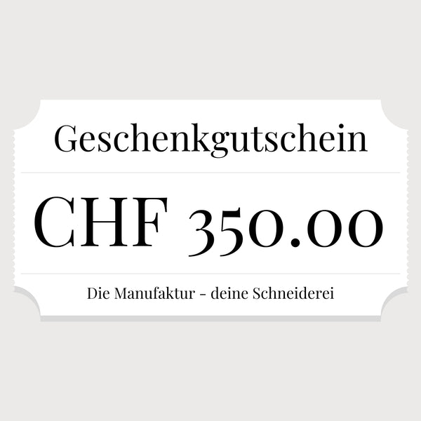 Geschenkgutschein CHF 350.00