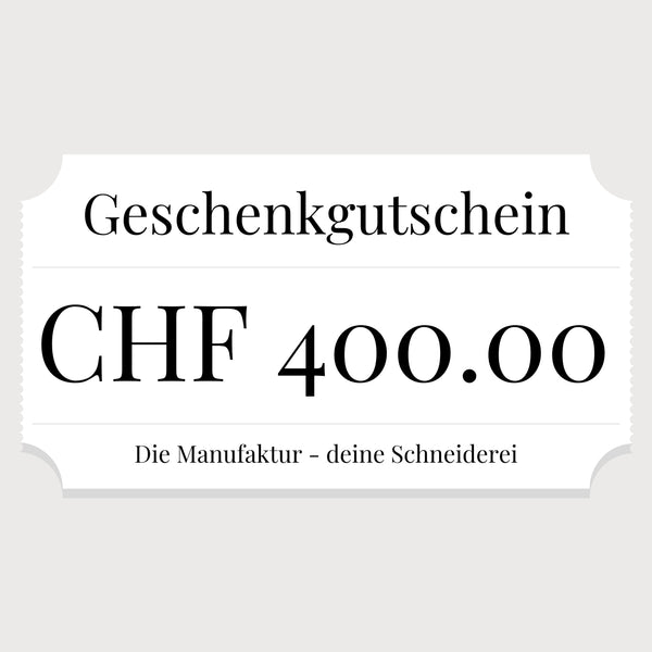 Geschenkgutschein CHF 400.00