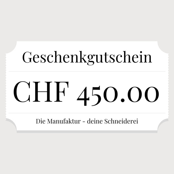 Geschenkgutschein CHF 450.00