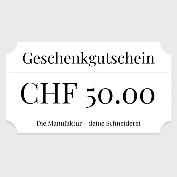 Geschenkgutschein CHF 50.00