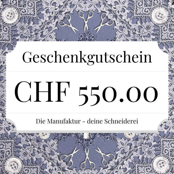 Geschenkgutschein CHF 550.00