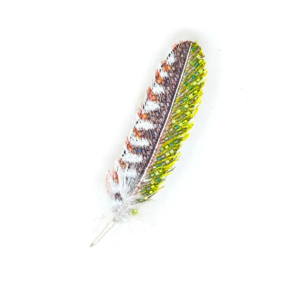 Spechtfeder Brosche Trovelore