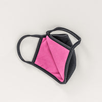 214/ Maske aus Jersey, schwarz/pink mit HeiQ Viroblock Technology