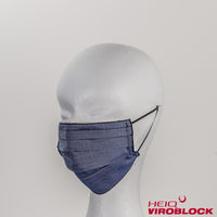 132/ Maske jeans-blau mit HeiQ Viroblock Technology