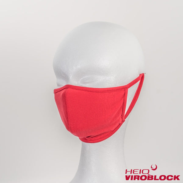 215/ Maske aus Jersey, rot mit HeiQ Viroblock Technologie
