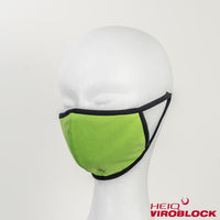 220 / Maske aus Jersey, schwarz/grün mit HeiQ Viroblock Technology