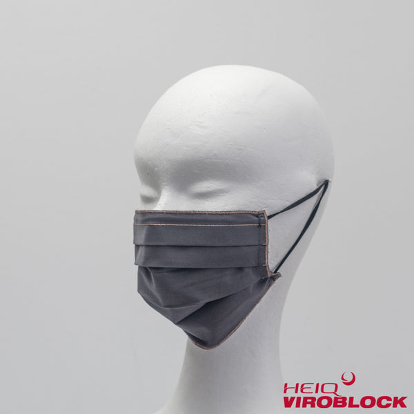 316/ Maske grau/braun mit HeiQ Viroblock