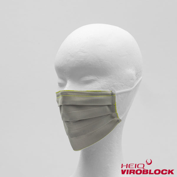 335 / Maske sand/neongelb mit HeiQ Viroblock